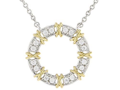 Lisa Mason For Bella Luce® 0.37ctw Diamond Simulant Platinum Over Silver And Eterno™ Yellow Necklace - Size 18
