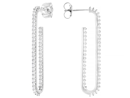 Lisa Mason For Bella Luce® 1.98ctw Diamond Simulant Platinum Over Silver Celestial Collection Hoops