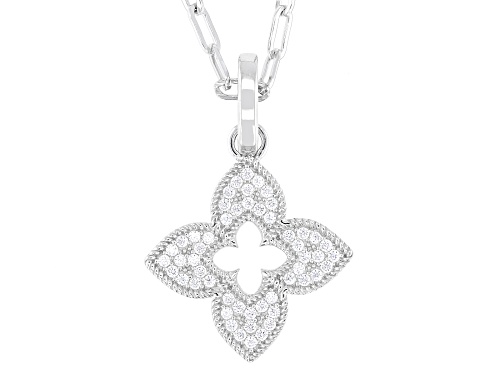 Lisa Mason For Bella Luce® 0.74ctw Diamond Simulant Platinum Over Silver I Love You Enhancer