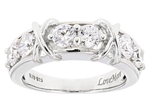 Bella Luce ® White Diamond Simulant Rhodium Over Silver Ring - Size 8