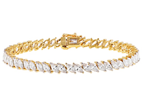 Bella Luce®White Diamond Simulant 18K Yellow Gold Over Silver Bracelet - Size 8