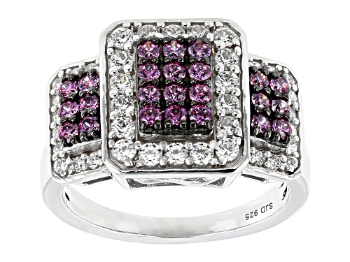 Bella Luce Luxe ™ 2.14CTW with Fancy Purple Cubic Zirconia Rhodium Over Silver Ring - Size 7