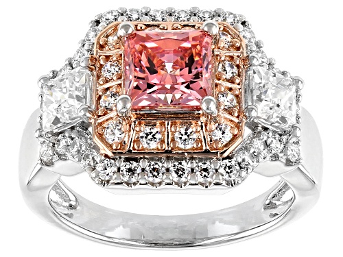 Photo of Bella Luce Luxe ™ Fancy Pink And White Cubic Zirconia Rhodium Over Sterling Silver Ring - Size 12