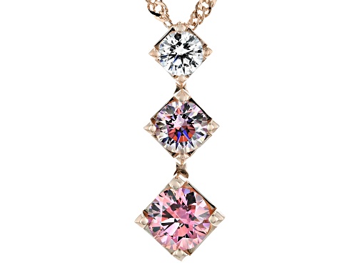Photo of Bella Luce Luxe™ with Multicolor Cubic Zirconia Eterno™ Rose Pendant With Chain