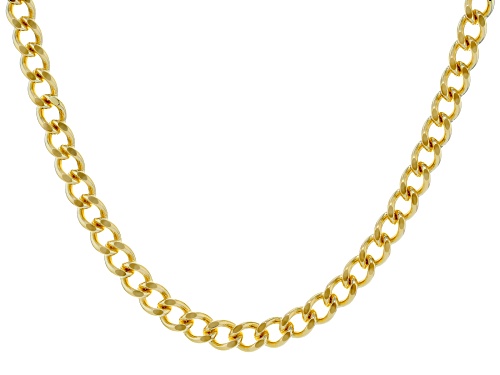 Photo of Moda Al Massimo® 18k Yellow Gold Over Bronze Diamond Cut Curb 20 inch Necklace - Size 20