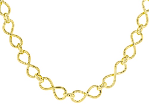 Moda Al Massimo™ 18k Yellow Gold Over Bronze Infinity Necklace. Made in Italy. - Size 22