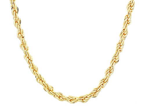 Moda Al Massimo™ 18k Yellow Gold Over Bronze 5.5mm Rope Necklace - Size 20