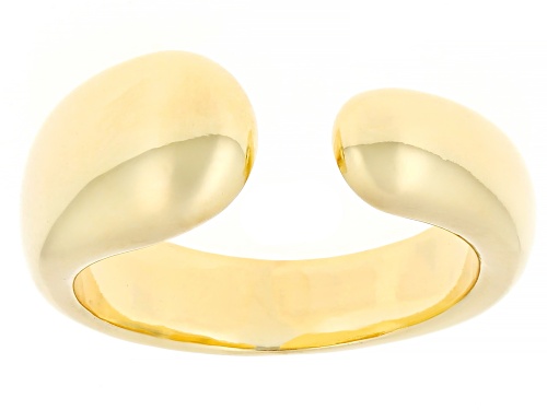 Moda Al Massimo™ 18k Yellow Gold Over Bronze Open Cuff Ring - Size 6