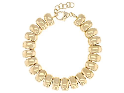 Moda Al Massimo® 18k Yellow Gold Over Bronze Bubble Link Bracelet - Size 7.5