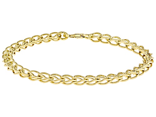 Moda Al Massimo® 18k Yellow Gold Over Bronze Round Curb Bracelet. Made in Italy. - Size 8