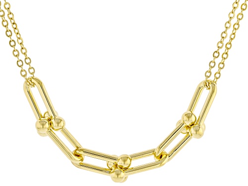 Moda Al Massimo® 18k Yellow Gold Over Bronze Briglia 20" Necklace. Made in Italy. - Size 20