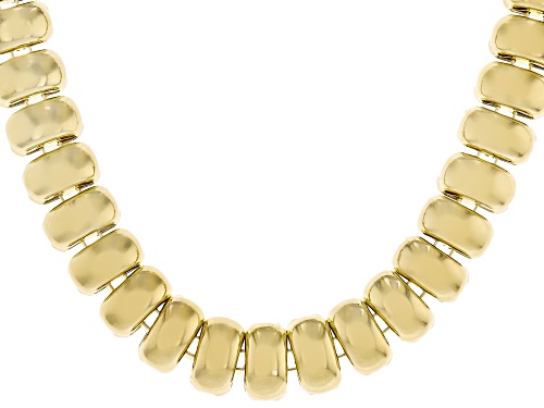 Moda Al Massimo® 18k Yellow Gold Over Bronze Polished Bubble 18" Necklace. Made in Italy. - Size 18