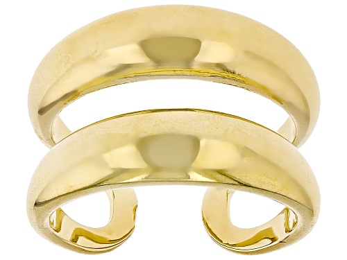Moda Al Massimo® 18k Yellow Gold Over Bronze Domed Bypass Ring - Size 6