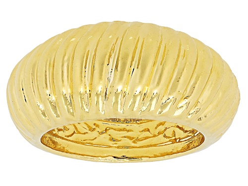 Moda Al Massimo 18k Yellow Gold Over Bronze Electroform Scallop Ring. Made in Italy. - Size 6