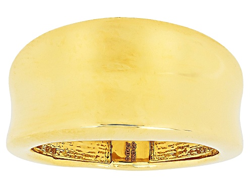 Moda Al Massimo® 18k Yellow Gold Over Bronze Concave Ring. Made in Italy. - Size 6