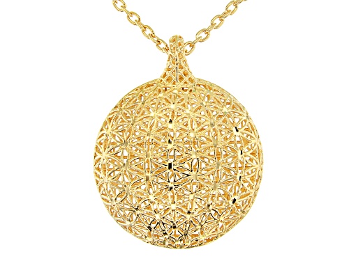 Photo of Moda Al Massimo™ 18k Yellow Gold Over Bronze Designer Filigree 19.5 inch Necklace - Size 19.5
