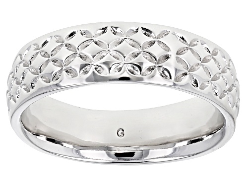 Photo of Moda Al Massimo® Rhodium Over Bronze Comfort Fit 6MM Designer Band Ring - Size 7