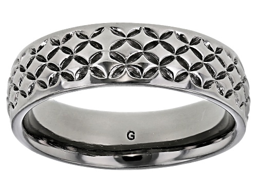 Photo of Moda Al Massimo® Gunmetal Rhodium Over Bronze Comfort Fit 6MM Designer Band Ring - Size 8