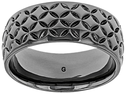 Photo of Moda Al Massimo® Gunmetal Rhodium Over Bronze Comfort Fit 8MM Designer Band Ring - Size 5