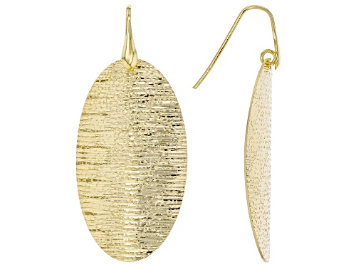 Photo of Moda Al Massimo™ 18K Yellow Gold Over Bronze Oval Textured Hammered Earrings