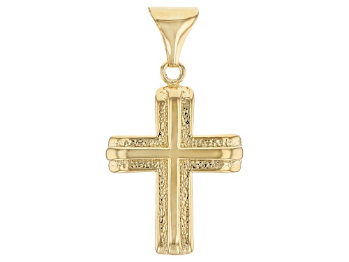 Moda Al Massimo® 18K Yellow Gold Over Bronze Cross Pendant