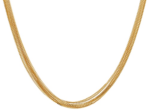 Photo of Moda Al Massimo™ 18K Yellow Gold Over Bronze Multi-Row Curb Link Necklace 38 Inches - Size 38