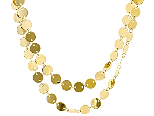 Moda Al Massimo ® 18k Yellow Gold Over Bronze Multi-Row Necklace - Size 32