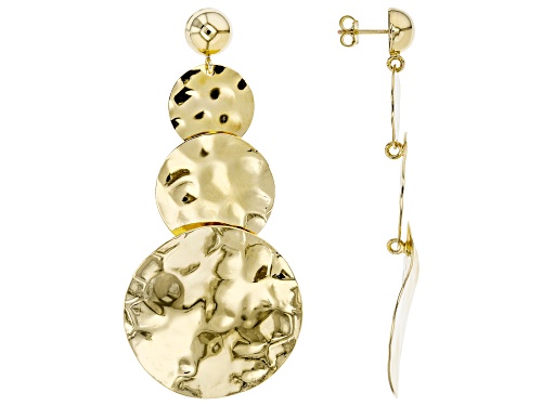 Photo of Moda Al Massimo ® 18k Yellow Gold Over Bronze Hammered Earrings