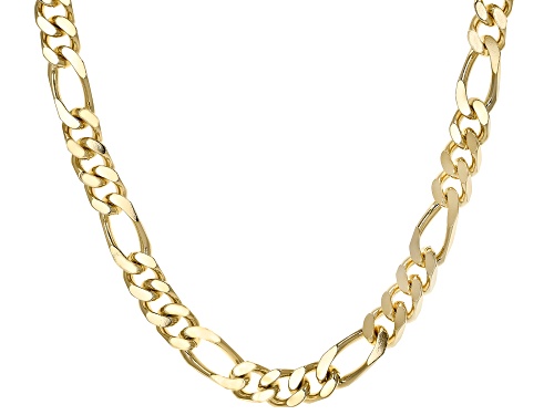Moda Al Massimo® 18K Yellow Gold Over Bronze 12MM Gauge Figaro 24" Necklace - Size 24