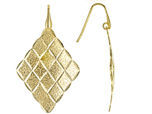 Moda Al Massimo™ 18K Yellow Gold Over Bronze Kite Shape Earrings