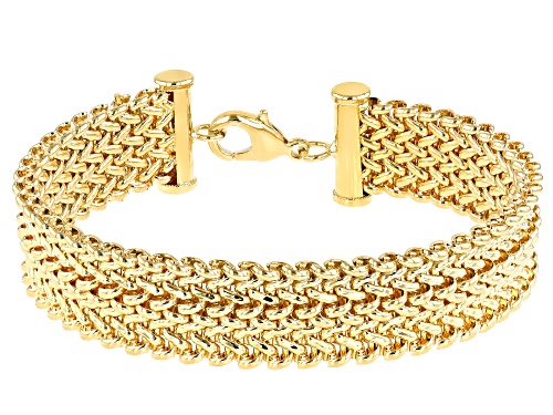 Photo of Moda Al Massimo™ 18K Yellow Gold Over Bronze Link 8 Inch Bracelet - Size 8