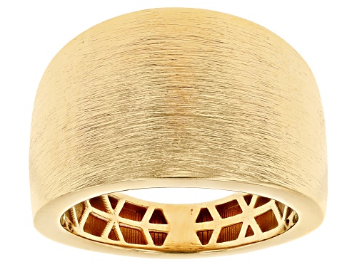 Photo of Moda Al Massimo™ 18K Yellow Gold Over Bronze Cigar Band Ring - Size 8