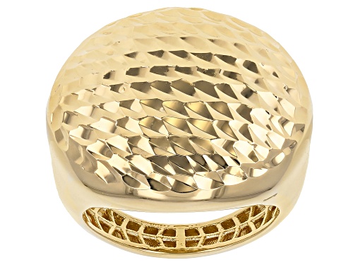 Photo of Moda Al Massimo™ 18K Yellow Gold Over Bronze Hammered Dome Ring - Size 8