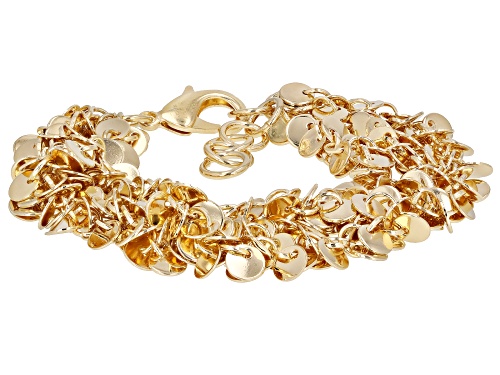 Moda Al Massimo™ 18K Yellow Gold Over Bronze Multi-Row Bracelet - Size 9