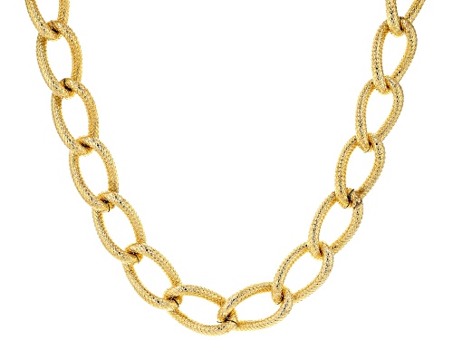 Photo of Moda Al Massimo™ 18K Yellow Gold Over Bronze 17.9MM Curb Necklace - Size 24