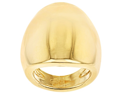Moda Al Massimo™ 18K Yellow Gold Over Bronze 24.8MM Dome Mirror Ring - Size 7