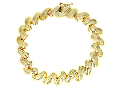 Moda Al Massimo® 18k Yellow Gold Over Bronze San Marco Bracelet - Size 8