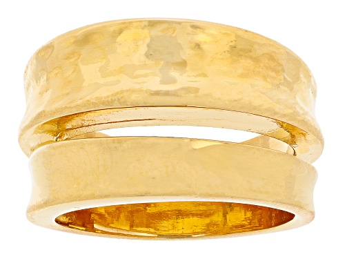 Moda Al Massimo® 18k Yellow Gold Over Bronze Diamond-Cut Band Ring - Size 11