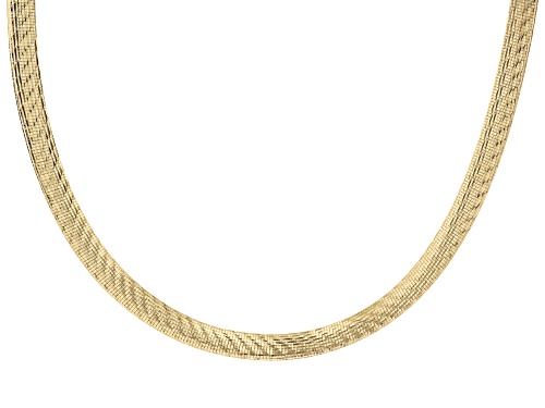 Moda Al Massimo® 18k Yellow Gold Over Bronze Omega Link 18 Inch Chain - Size 18