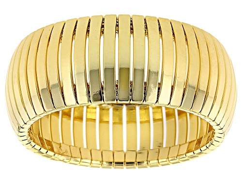 Moda Al Massimo® 18k Yellow Gold Over Bronze 10mm Omega Band Ring - Size 12