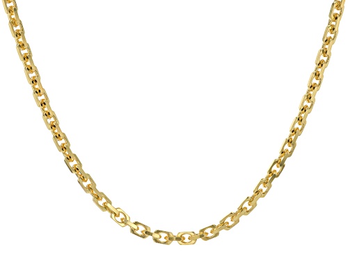 Moda Al Massimo® 18k Yellow Gold Over Bronze 5.8mm Beveled Curb 18 Inch Chain - Size 18