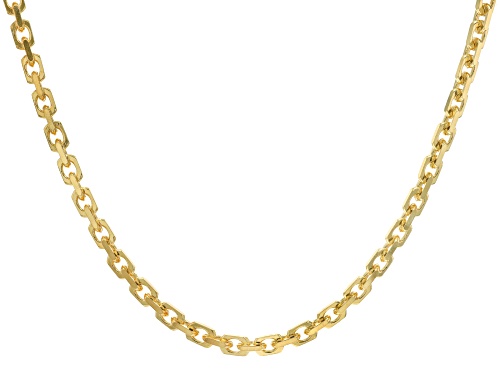 Moda Al Massimo® 18k Yellow Gold Over Bronze 5.8mm Beveled Curb 20 Inch Chain - Size 20