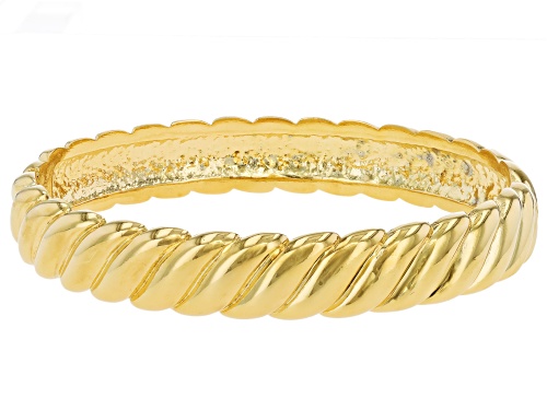 Moda Al Massimo® 18k Yellow Gold Over Bronze 11.8mm Scalloped Bracelet - Size 7.5