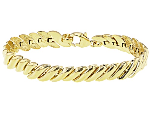 Moda Al Massimo® 18k Yellow Gold Over Bronze San Marco Link Bracelet - Size 8