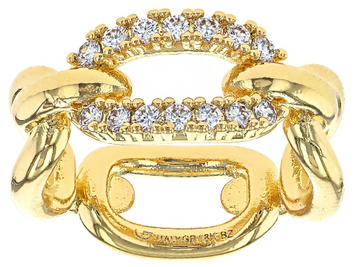 Moda Al Massimo® 18k Yellow Gold Over Bronze Bella Luce® Paperclip Ring - Size 12