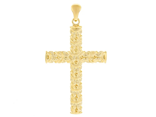Moda Al Massimo™ 18k Yellow Gold Over Bronze Cross Pendant
