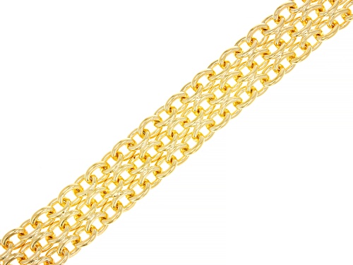 Moda Al Massimo™ 18k Yellow Gold Over Bronze Woven Bracelet - Size 7.25