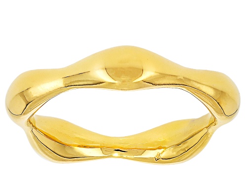 Moda Al Massimo™ 18k Yellow Gold Over Bronze Organically Shaped Band Ring. Made in Italy. - Size 12