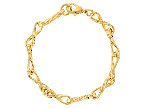 Moda Al Massimo™ 18k Yellow Gold Over Bronze Infinity Bracelet - Size 8