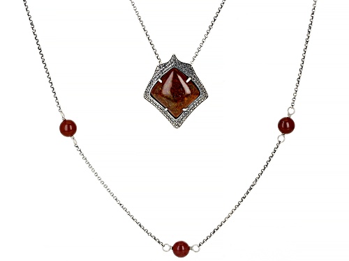 Photo of Artisan Collection of Morocco™ Moroccan Jasper Sterling Silver Layered Necklace - Size 18